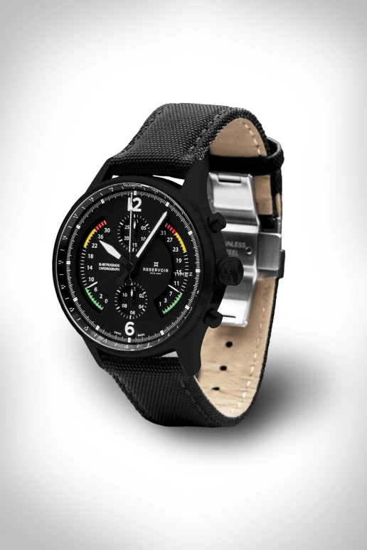 Reservoir,Airfight 43mm,43mm,Stainless Steel,Black,Automatic,Chronograph,Day,RSV02,RSV02.AF/136.BL