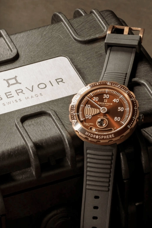 Reservoir,Partnership 45mm,45mm,Bronze,Ceramic,Brown,Automatic,Power Reserve Indicator,Jumping Hours,Retrograde,RSV13,RSV13.HY/330-72