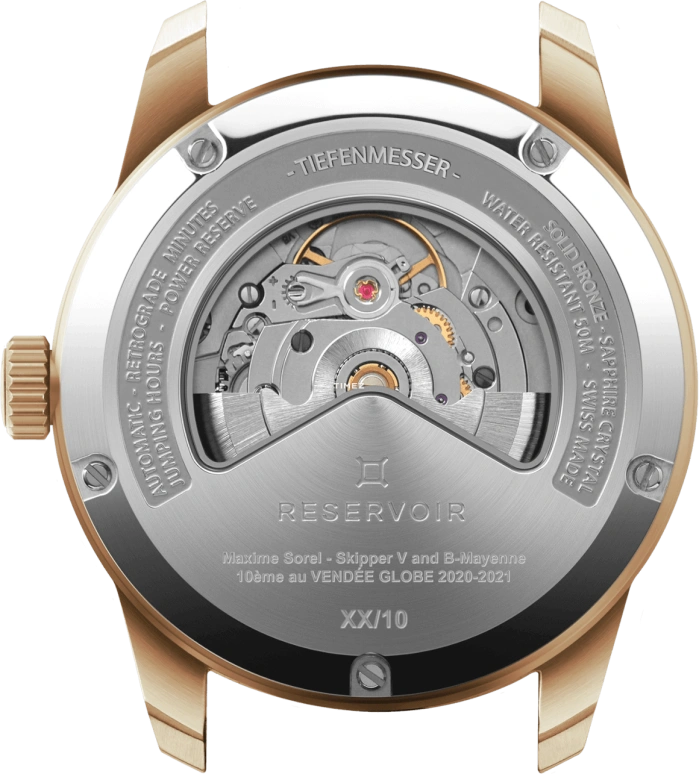Reservoir,Partnership 43mm,43mm,Bronze,White,Automatic,Power Reserve Indicator,Jumping Hours,Retrograde,RSV03,RSV03.TF/330-23.MSS