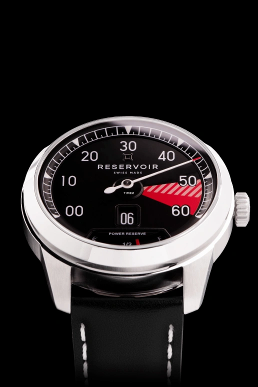 Reservoir,Supercharged 43mm,43mm,Stainless Steel,Dual,Black,Red,Automatic,Power Reserve Indicator,Jumping Hours,Retrograde,RSV01,RSV01.SC/130-12rz