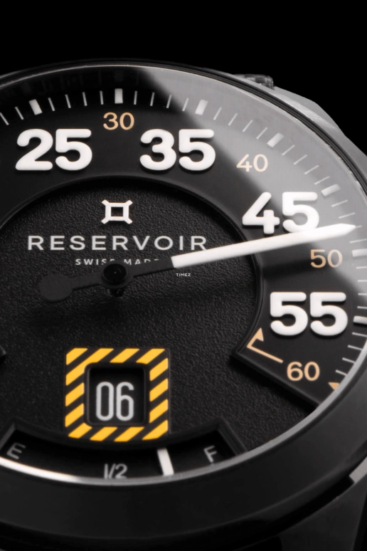 Reservoir,Airfight 43mm,43mm,Stainless Steel,Black,Automatic,Power Reserve Indicator,Jumping Hours,Retrograde,RSV02,RSV02.AF/231-155