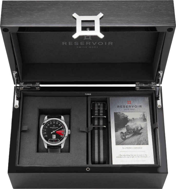 Reservoir,Partnership 43mm,43mm,Stainless Steel,Dual,Black,Red,Automatic,Power Reserve Indicator,Jumping Hours,Retrograde,RSV01,RSV01.SC/130-12.CA2020