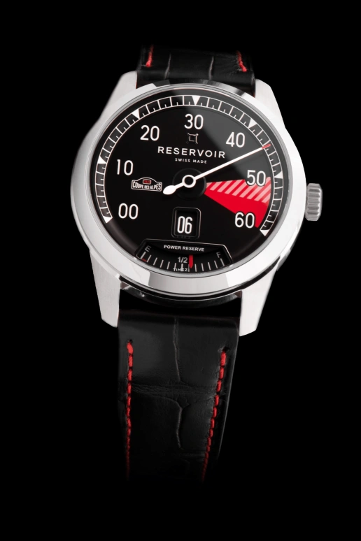 Reservoir,Partnership 43mm,43mm,Stainless Steel,Dual,Black,Red,Automatic,Power Reserve Indicator,Jumping Hours,Retrograde,RSV01,RSV01.SC/130-12.CA2020