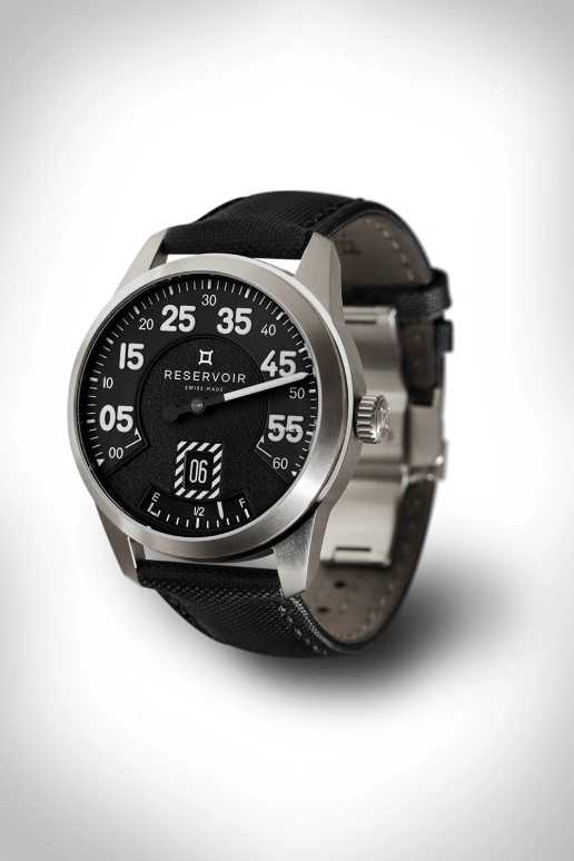 Reservoir,Airfight 43mm,43mm,Titanium,Black,Automatic,Power Reserve Indicator,Jumping Hours,Retrograde,RSV02,RSV02.AF/430-122