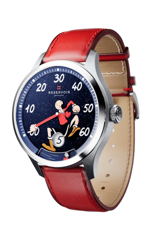 Reservoir,Popeye 39mm,39mm,Stainless Steel,Blue,Automatic,Power Reserve Indicator,Jumping Hours,Retrograde,RSV04,RSV04.PO/132.OL