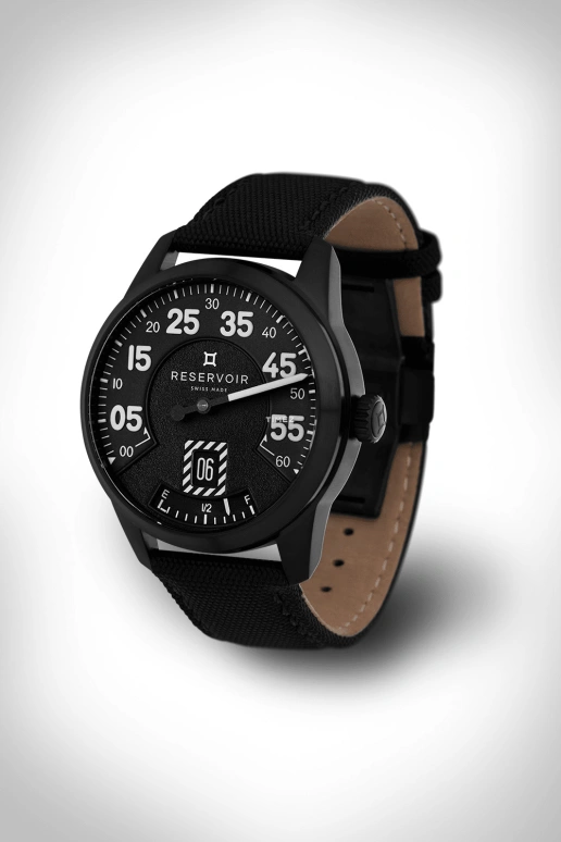 Reservoir,Airfight 43mm,43mm,Stainless Steel,Black,Automatic,Power Reserve Indicator,Jumping Hours,Retrograde,RSV02,RSV02.AF/230-122-1