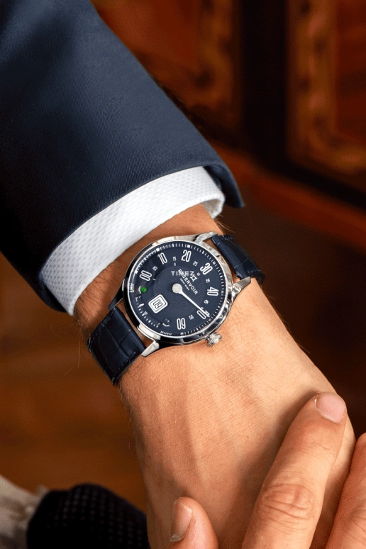 Reservoir,Longbridge 41.50mm,41.50mm,Palladium,Blue,Automatic,Power Reserve Indicator,Jumping Hours,Retrograde,RSV01,RSV01.LB/730-366