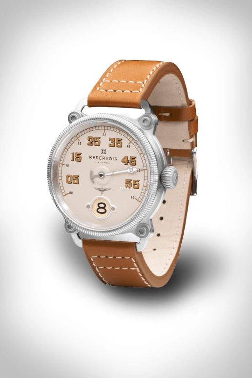 Reservoir,Black Sparrow 42mm,42mm,Stainless Steel,Sand,Automatic,Jumping Hours,Retrograde,RSV02,RSV02.PL/135.WH