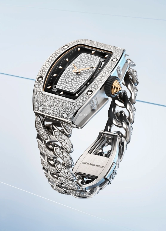 Richard Mille,Not Tourbillon 31.40x45.66mm,31.40x45.66mm,White Gold,Silver,Automatic,50hours,In-house Caliber,Yeoh Choo Kheng,Michelle Yeoh,RM 07,RM 07-01 WG Snow Setting