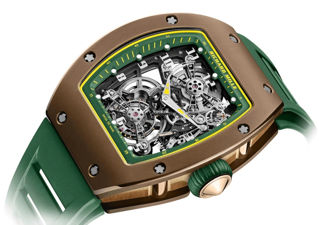 Richard Mille,Tourbillon 40.10x48.15mm,40.10x48.15mm,Ceramic,Rose Gold,Skeleton,Handwound,Power Reserve Indicator,Tourbillon,Function Selector,RM 17,RM 17-01 CE 