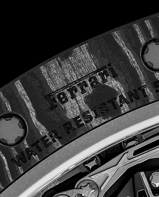Richard Mille,Tourbillon 42.90mm,42.90mm,Carbon TPT,Skeleton,Grey,Handwound,Chronograph,Power Reserve Indicator,Tourbillon,Rattrapante,70hours,In-house Caliber,RM 43,RM 43-01 FERRARI NTPT