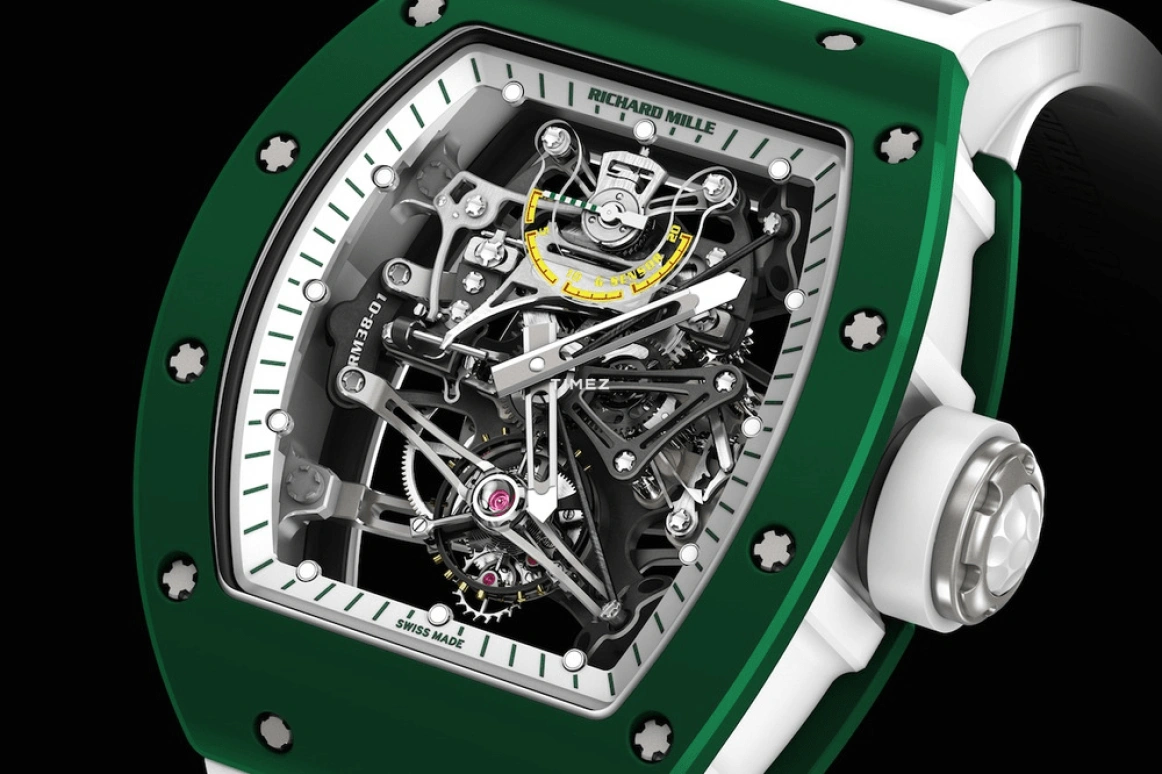 Richard Mille,Tourbillon 42.70x49.94mm,42.70x49.94mm,Titanium,Skeleton,Handwound,Tourbillon,Tonneau,RM 38,RM 38-01 TI