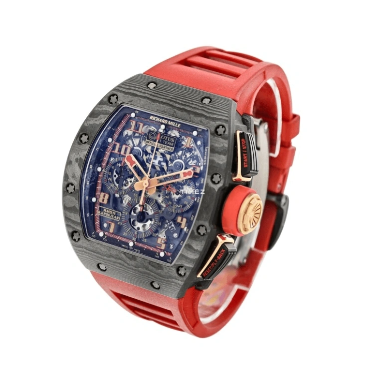 Richard Mille,Not Tourbillon 50x40mm,50x40mm,NTPT,Black,Skeleton,Automatic,Chronograph,Month,Day,RM 011 LOTUS F1 NTPT