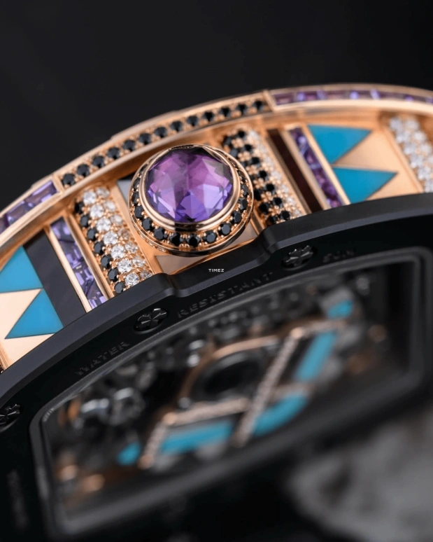 Richard Mille,Not Tourbillon 45.32mm,45.32mm,Red Gold,Multi-Color,Automatic,50hours,In-house Caliber,RM HJ,RM HJ-01 RG Unique
