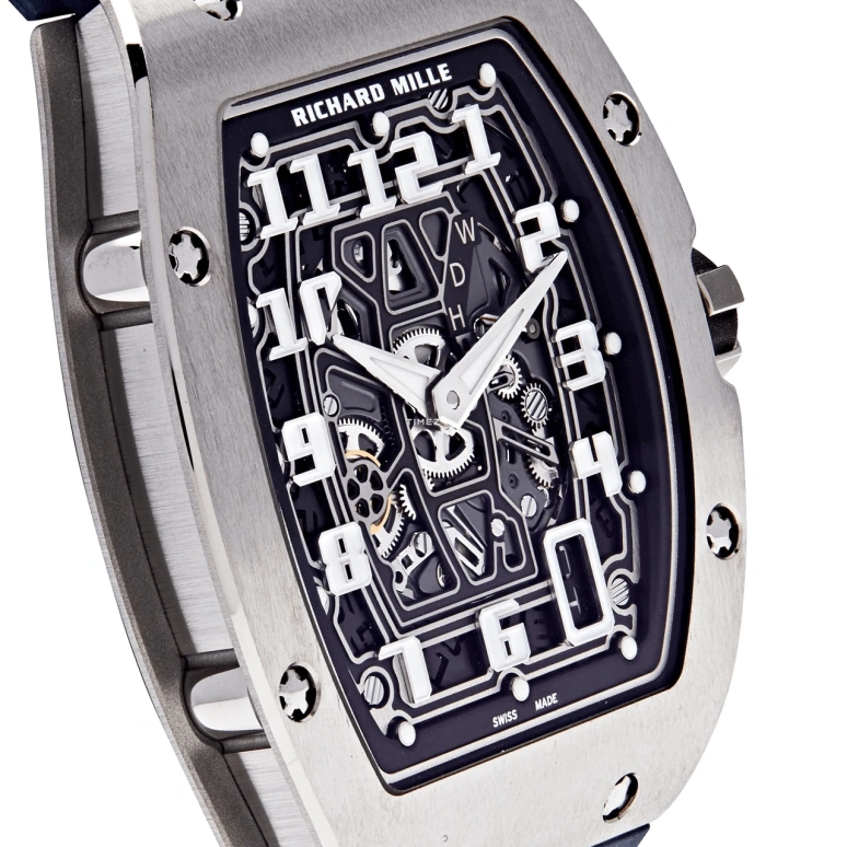 Richard Mille,Not Tourbillon 38.70x47.52mm,38.70x47.52mm,White Gold,Skeleton,Automatic,Day,Function Selector,RM 67,RM 67-01 WG