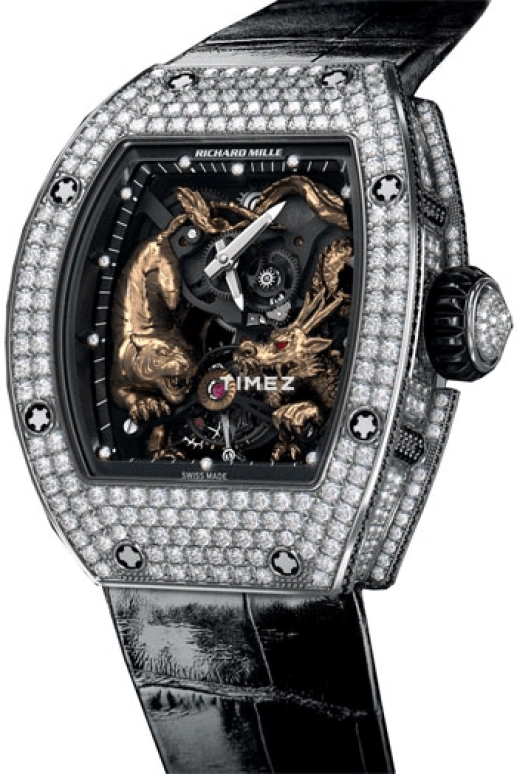 Richard Mille,Tourbillon 48x39.70mm,48x39.70mm,White Gold,Black,Handwound,Tourbillon,Sapphire,RM 51,RM 51-01 Tourbillon Michelle Yeoh