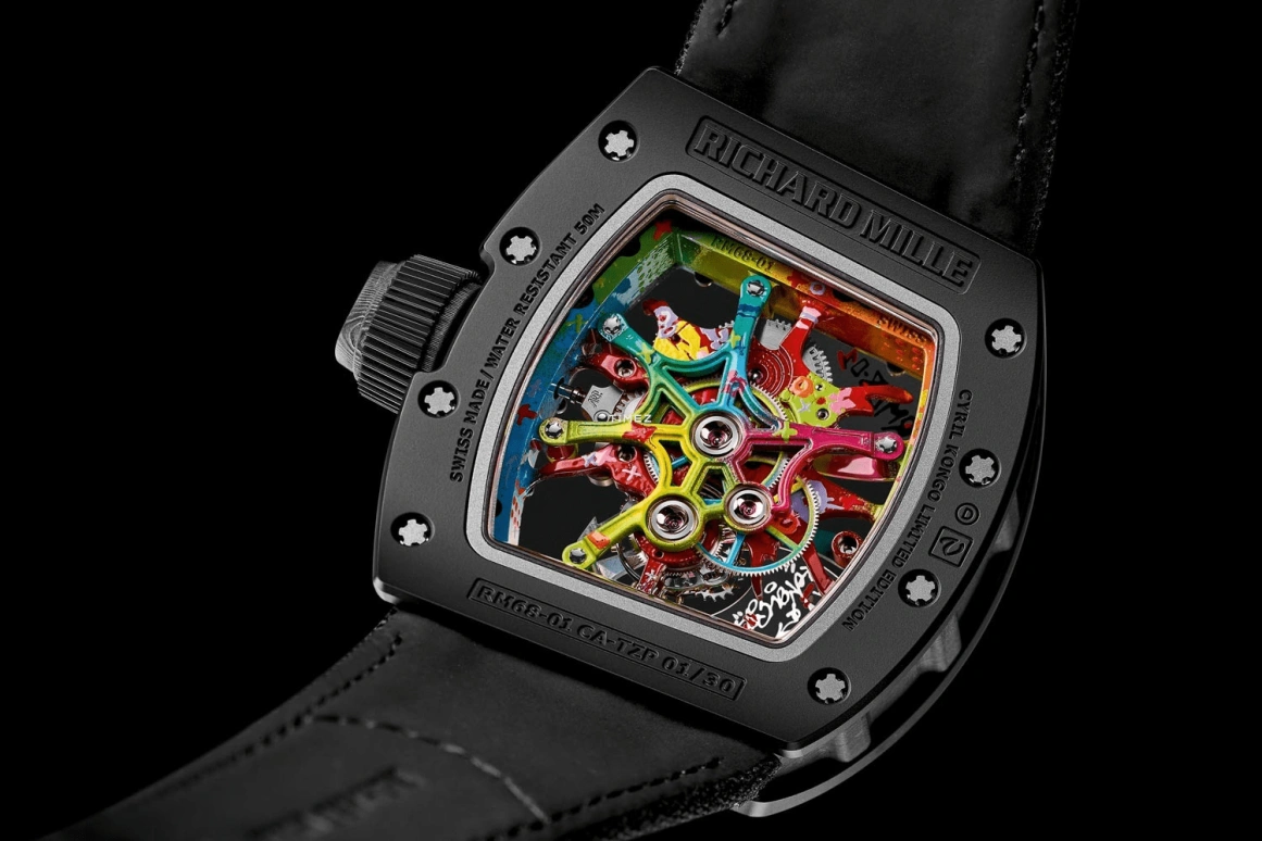 Richard Mille,Tourbillon 42.70x50.24mm,42.70x50.24mm,NTPT,Multi-Color,Handwound,Tourbillon,Tonneau,Neymar,RM 68,RM 68-01 Tourbillon Cyril KONGO