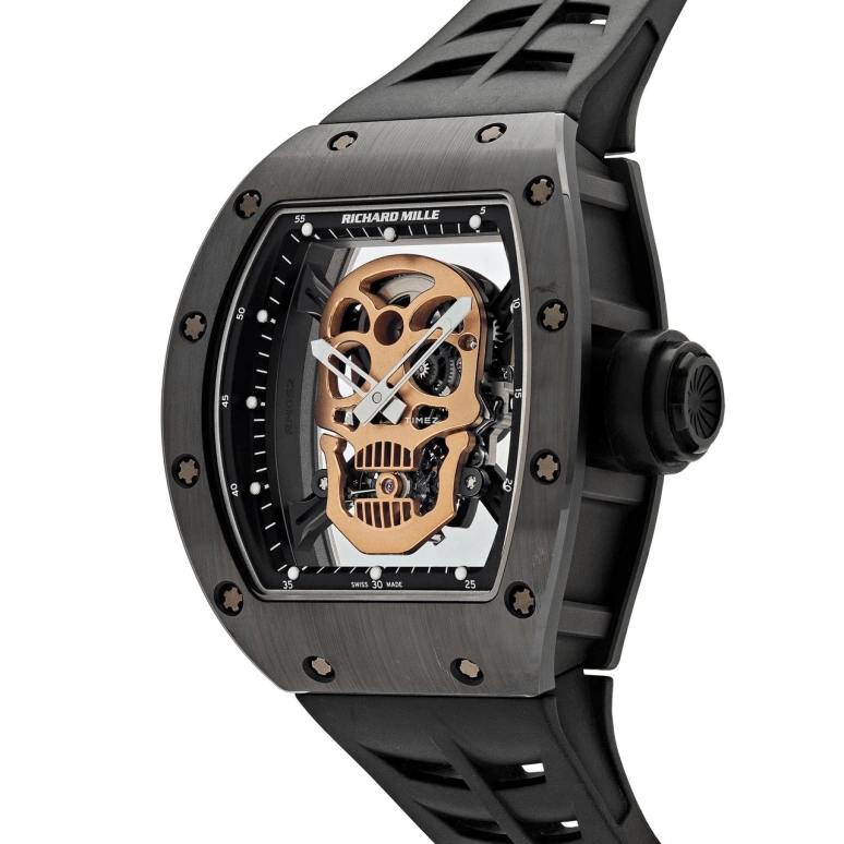 Richard Mille,Tourbillon 42.70x50mm,42.70x50mm,Ceramic,Rose Gold,Skeleton,Handwound,Tourbillon,Sapphire,stevenzhang91,Steven Zhang,RM 52,RM 52-01 Tourbillon Skull BLACK CE