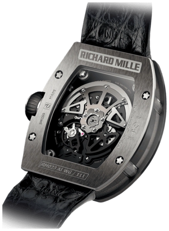 Richard Mille,Not Tourbillon 45x37.80mm,45x37.80mm,Titanium,Skeleton,Automatic,Day,55hours,RM 023 TI