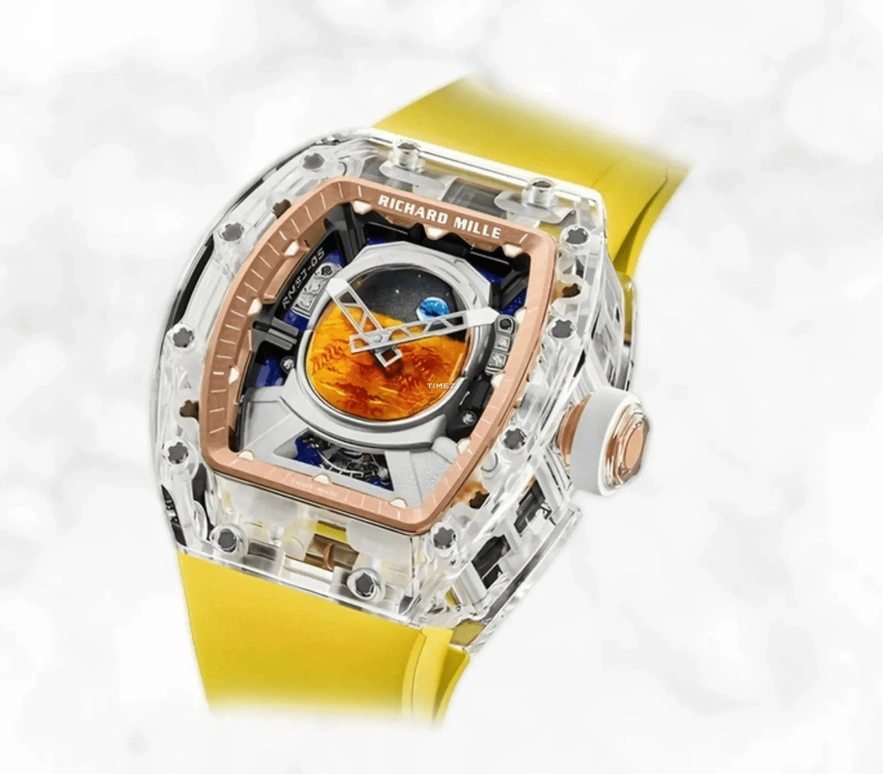 Richard Mille,Tourbillon 42.35x49.94mm,42.35x49.94mm,Sapphire,Multi-Color,Handwound,Tourbillon,In-house Caliber,Pharrell Williams,Anant Ambani,RM 52,RM 52-05 Sapphire
