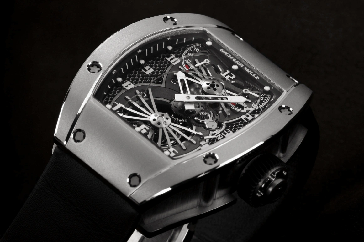 Richard Mille,Tourbillon 39.70x48.18mm,39.70x48.18mm,Titanium,Skeleton,Handwound,Tonneau,RM 021 Tourbillon Aerodyne