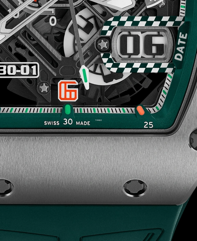 Richard Mille,Not Tourbillon 42x49.94mm,42x49.94mm,Titanium,Grey,Automatic,Chronograph,Power Reserve Indicator,Big Date,Function Selector,55hours,In-house Caliber,RM 30,RM 30-01 Le Mans Classic