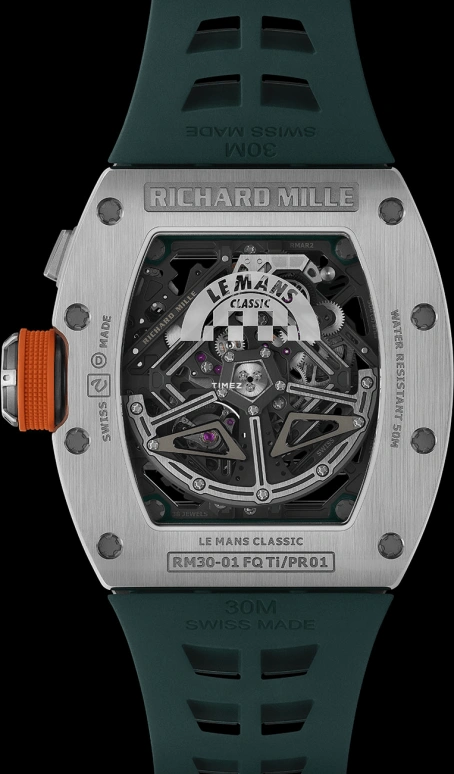 Richard Mille,Not Tourbillon 42x49.94mm,42x49.94mm,Titanium,Grey,Automatic,Chronograph,Power Reserve Indicator,Big Date,Function Selector,55hours,In-house Caliber,RM 30,RM 30-01 Le Mans Classic
