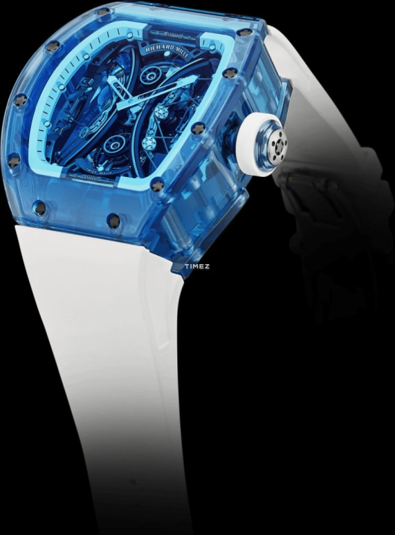 Richard Mille,Tourbillon 44x17mm,44x17mm,Crystal,Blue,Handwound,Tourbillon,RM 53,RM 53-02 Tourbillon Pablo Mac Donough Blue Sapphire