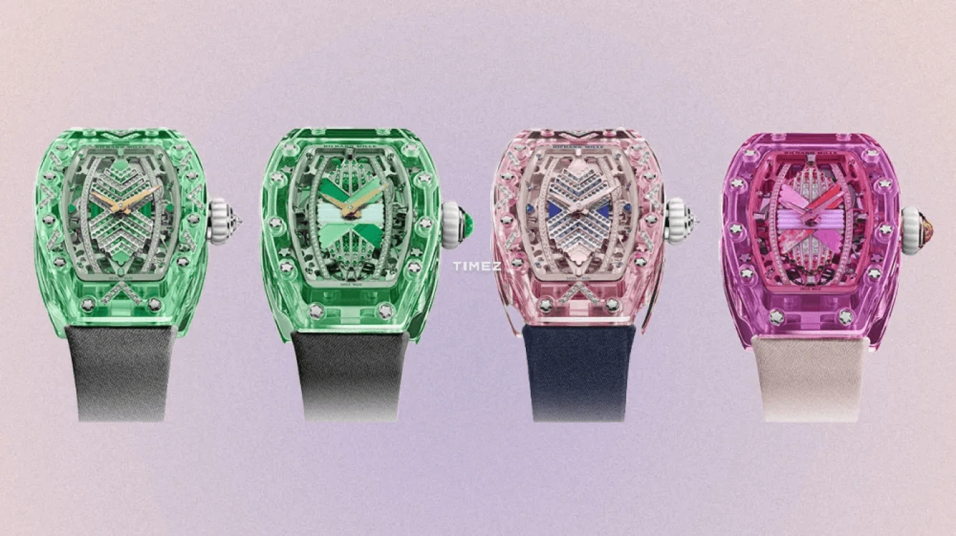 Richard Mille,Not Tourbillon 46.75x32.90mm,46.75x32.90mm,Sapphire,Green,Automatic,50hours,In-house Caliber,RM 07,RM 07-02 Sapphire Green Limited