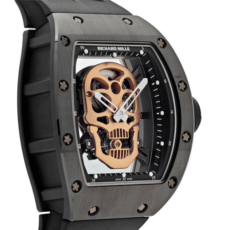 Richard Mille,Tourbillon 42.70x50mm,42.70x50mm,Ceramic,Rose Gold,Skeleton,Handwound,Tourbillon,Sapphire,stevenzhang91,Steven Zhang,RM 52,RM 52-01 Tourbillon Skull BLACK CE