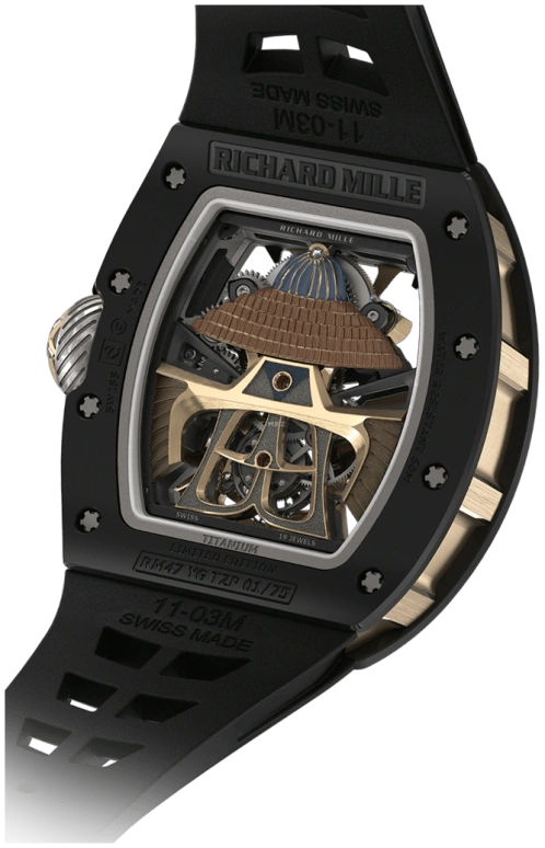 Richard Mille,Tourbillon 42.70x50mm,42.70x50mm,Ceramic,Carbon TPT,Skeleton,Handwound,Tourbillon,In-house Caliber,Shawn Corey Carter,HZTTTAO,JJ Lin,JAY Z,Jazzy,Z.TAO,JAYZ,RM 47