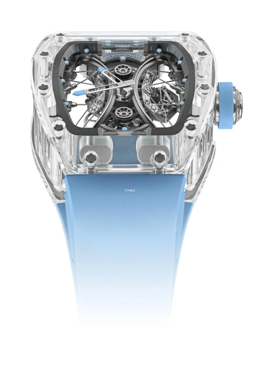 Richard Mille,Tourbillon 42.70x50.50mm,42.70x50.50mm,Crystal,Transparent,Handwound,Tourbillon,Sapphire,RM 53,RM 53-02 TOURBILLON SAPPHIRE