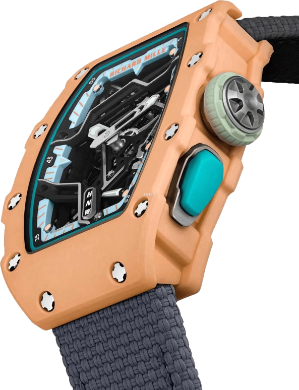 Richard Mille,Not Tourbillon 30.50x44.95mm,30.50x44.95mm,Quartz TPT,Skeleton,Automatic,Sapphire,Crystal Glass,Tonneau,RM 07,RM 07-04 AURORA STRAUS
