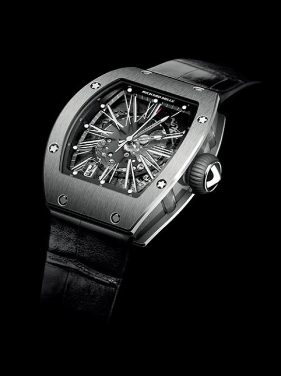 Richard Mille,Not Tourbillon 45x37.80mm,45x37.80mm,Titanium,Skeleton,Automatic,Day,55hours,RM 023 TI