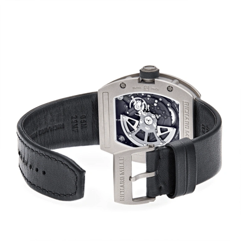 Richard Mille,Not Tourbillon 37.80x45mm,37.80x45mm,Titanium,Skeleton,Automatic,Day,Sapphire,Crystal Glass,RM 005 Felipe Massa TI