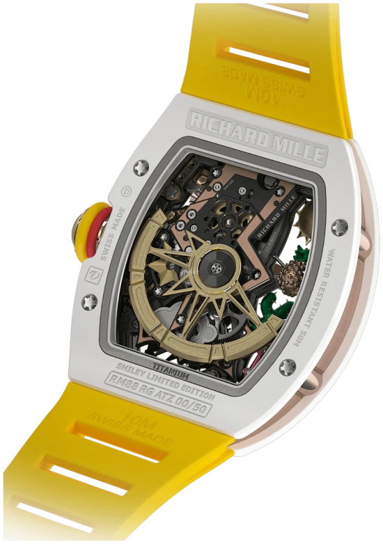 Richard Mille,Tourbillon 39.74x48.15mm,39.74x48.15mm,Ceramic,Rose Gold,Skeleton,Automatic,Tourbillon,50hours,Mutaz Essa Barshim,Pharrell Williams,Wilber Pan,will pan,RM 88 CE