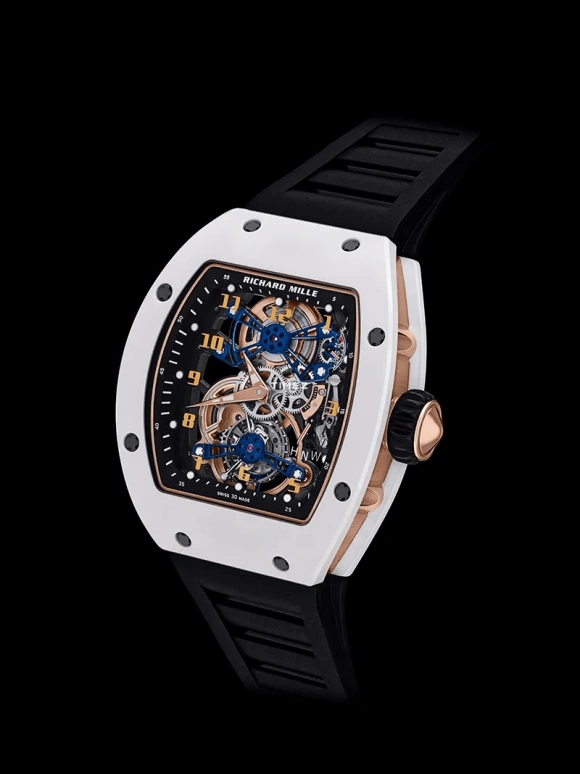 Richard Mille,Tourbillon 40.10x48.15mm,40.10x48.15mm,Ceramic,Skeleton,Handwound,Tourbillon,Sapphire,RM 17,RM 17-02 CE WHITE