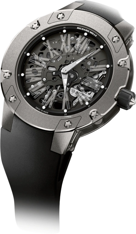 Richard Mille,Not Tourbillon 45.70mm,45.70mm,White Gold,Black,Automatic,In-house Caliber,Sapphire,RM 033 WG