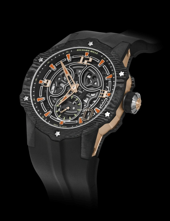 Richard Mille,Not Tourbillon 41.70mm,41.70mm,Carbon TPT,Red Gold,Black,Automatic,Day,40hours,RM 33,RM 33-03 Carbon TPT