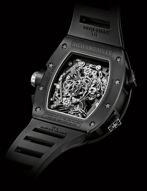 Richard Mille,Tourbillon 50mm,50mm,Titanium,Grey,Handwound,Chronograph,Power Reserve Indicator,Tourbillon,Rattrapante,Tonneau,RM 050 Chronograph Felipe Massa