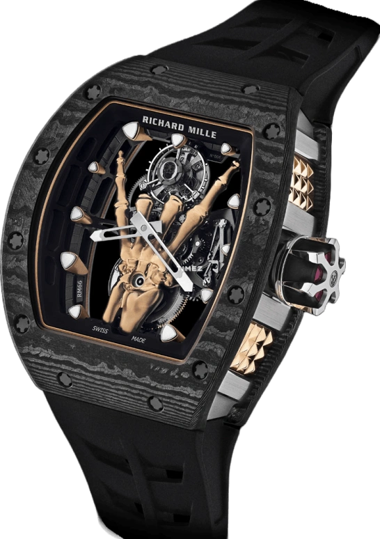 Richard Mille,Tourbillon 42.70x49.94mm,42.70x49.94mm,Carbon TPT,Titanium,Stainless Steel,Red Gold,Skeleton,Handwound,Tourbillon,Tonneau,Saul Alvarez,Canelo,RM 66 NTPT