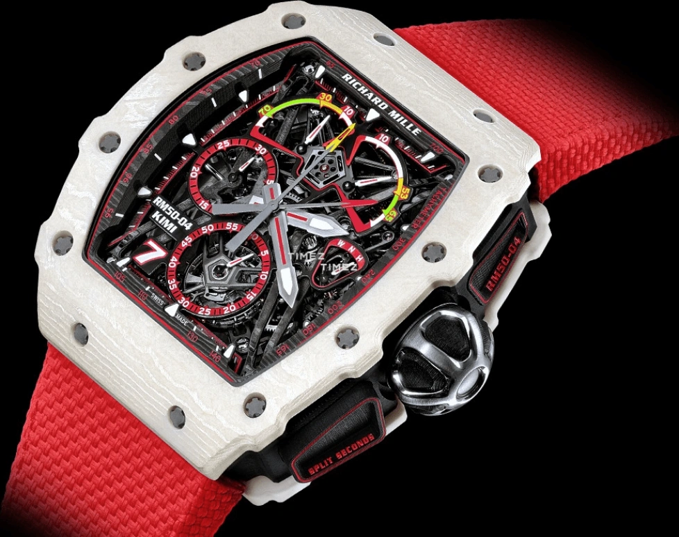 Richard Mille,Tourbillon 44.50x49.60mm,44.50x49.60mm,NTPT,Red,Handwound,Chronograph,Power Reserve Indicator,Tourbillon,Rattrapante,RM 50,RM 50-04 Split Seconds Chronograph