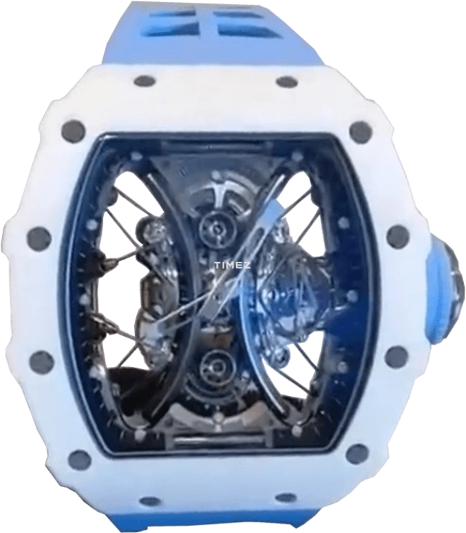 Richard Mille,Tourbillon 44.50x49.94mm,44.50x49.94mm,NTPT,Skeleton,Handwound,Tourbillon,Sapphire,RM 53,RM 53-01 NTPT WHITE