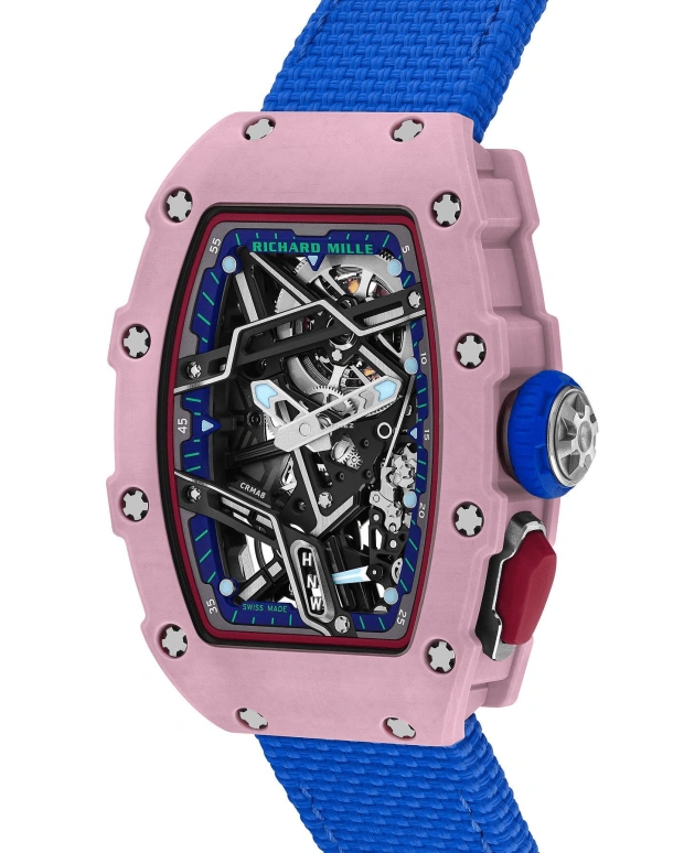 Richard Mille,Not Tourbillon 30.50x44.95mm,30.50x44.95mm,Quartz TPT,Skeleton,Automatic,Sapphire,Crystal Glass,Tonneau,Yuliia Levchenko,RM 07,RM 07-04 Yuliya Levchenko