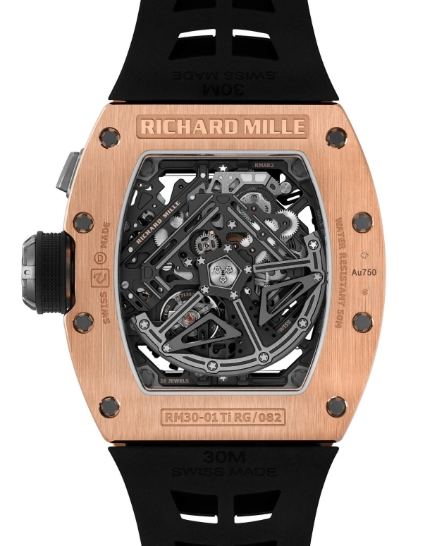 Richard Mille,Not Tourbillon 42x49.94mm,42x49.94mm,Red Gold,Skeleton,Automatic,Day,Power Reserve Indicator,Function Selector,RM 30,RM 30-01 RG