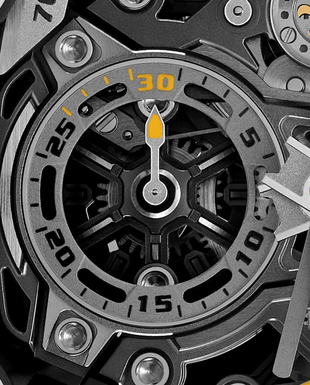 Richard Mille,Tourbillon 42.90mm,42.90mm,Carbon TPT,Skeleton,Grey,Handwound,Chronograph,Power Reserve Indicator,Tourbillon,Rattrapante,70hours,In-house Caliber,RM 43,RM 43-01 FERRARI NTPT