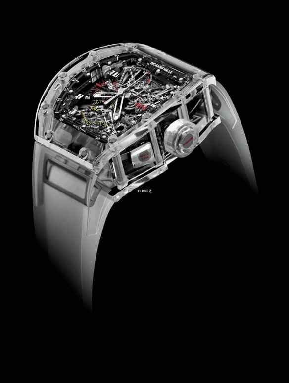 Richard Mille,Tourbillon 42.70x50.50mm,42.70x50.50mm,Sapphire,Skeleton,Handwound,Chronograph,Rattrapante,Function Selector,Torque Indicator,Tonneau,RM 056