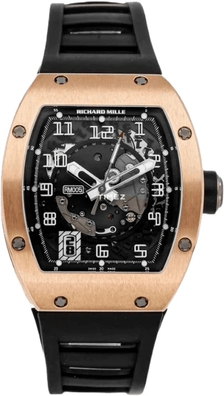 Richard Mille,Not Tourbillon 37.80x45mm,37.80x45mm,Rose Gold,Black,Automatic,Day,Sapphire,RM 005 RG