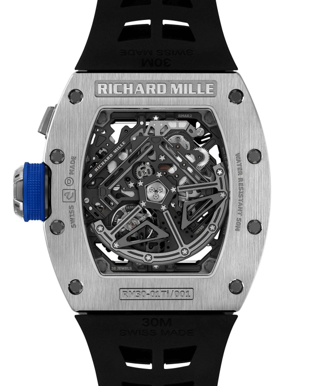 Richard Mille,Not Tourbillon 42x49.94mm,42x49.94mm,Titanium,Skeleton,Automatic,Day,Power Reserve Indicator,RM 30,RM 30-01 TI