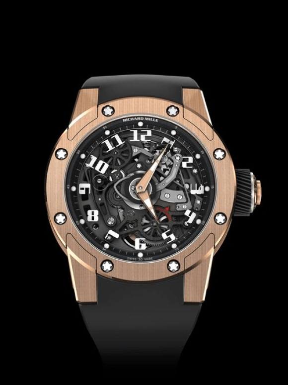 Richard Mille,Not Tourbillon 42.70mm,42.70mm,Gold,Titanium,Skeleton,Automatic,50hours,In-house Caliber,RM 63,RM 63-01